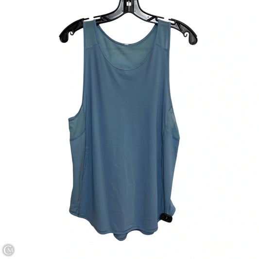Athletic Tank Top By Lululemon In Blue, Size: L