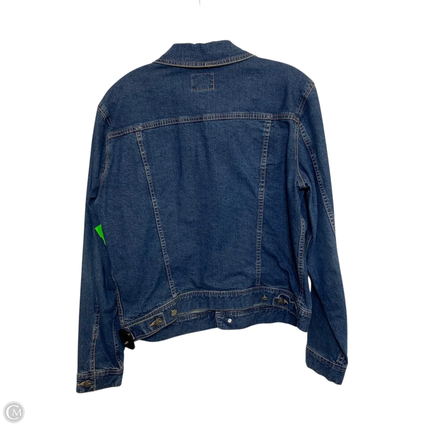 Jacket Denim By Calvin Klein In Blue Denim, Size: L
