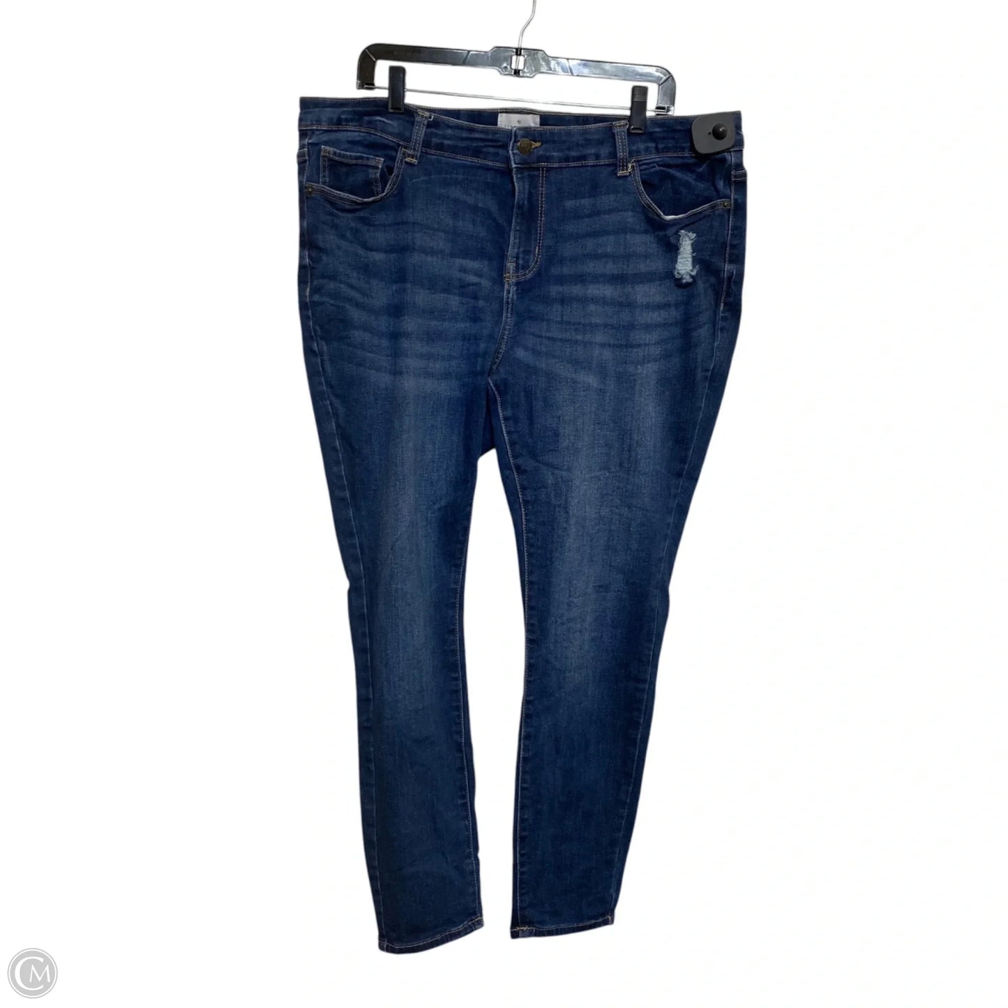 Jeans Skinny By True Craft In Blue Denim, Size: 18