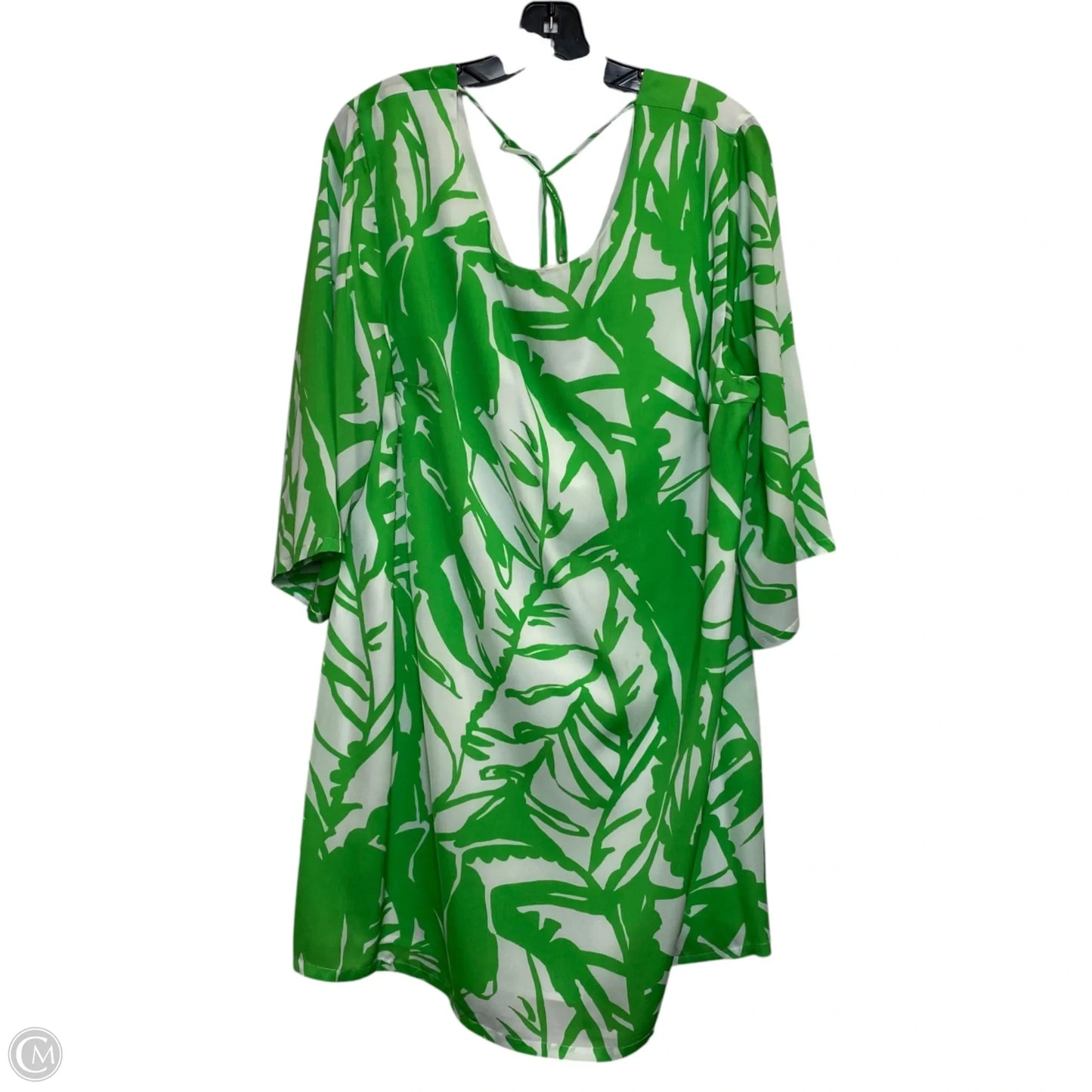 Dress Designer By Lilly Pulitzer In Green & White, Size: 2x