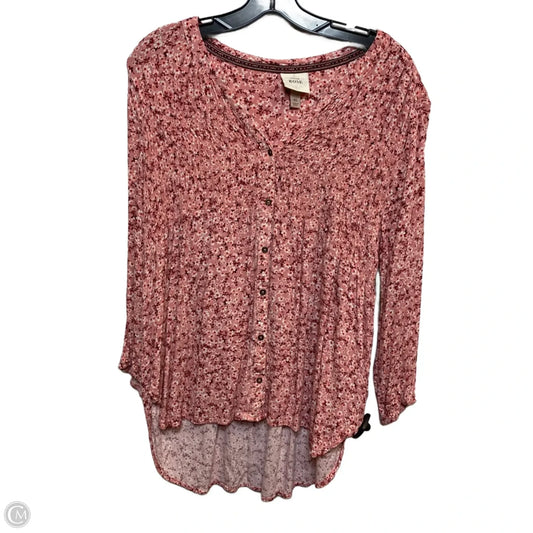 Top Long Sleeve By Knox Rose In Pink, Size: Xl