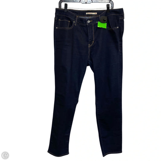 Jeans Skinny By Levis In Blue Denim, Size: 18