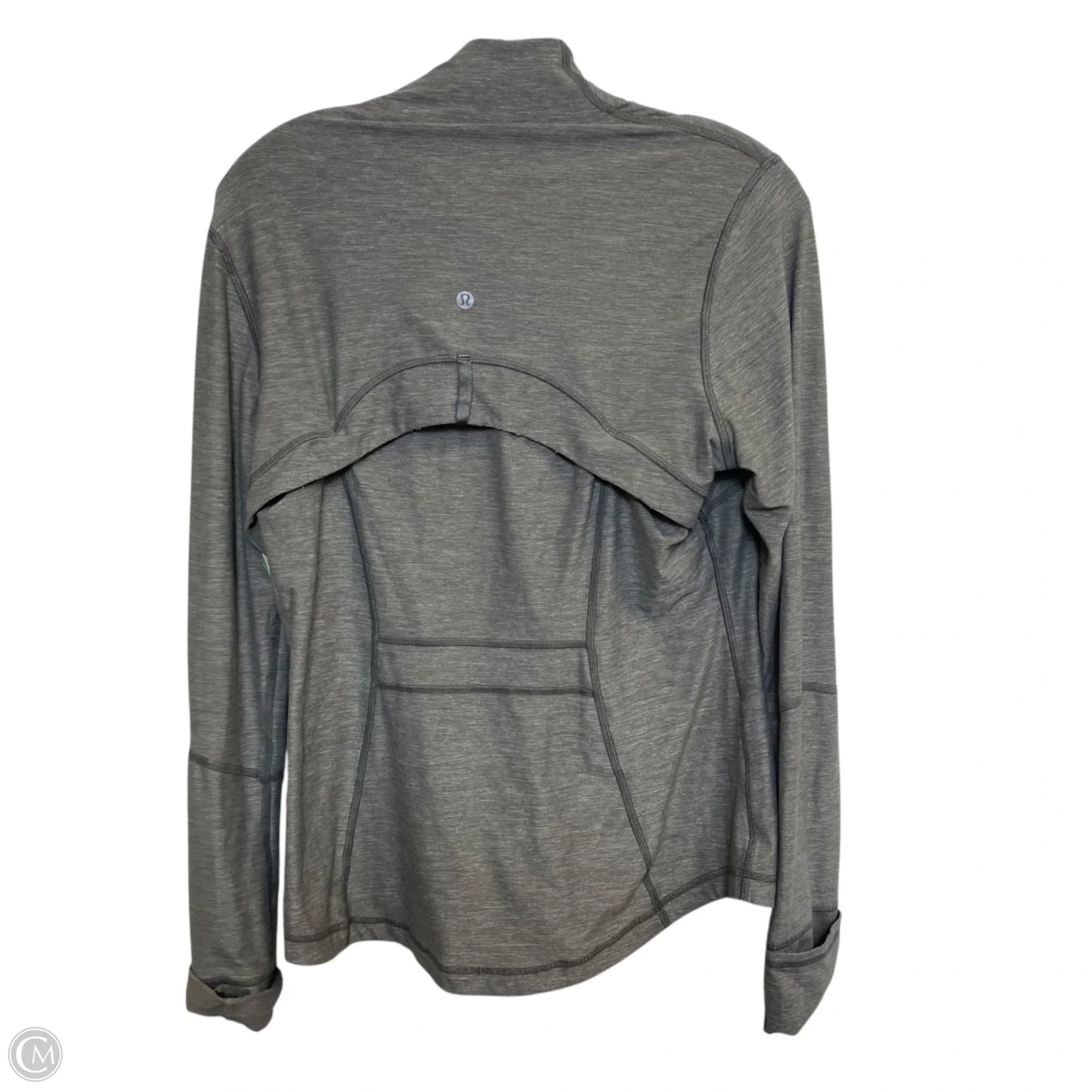 Athletic Jacket By Lululemon In Grey, Size: L
