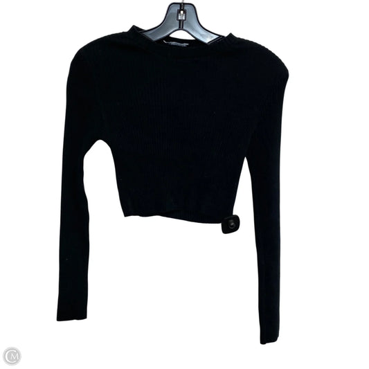 Top Long Sleeve By Zara In Black, Size: L