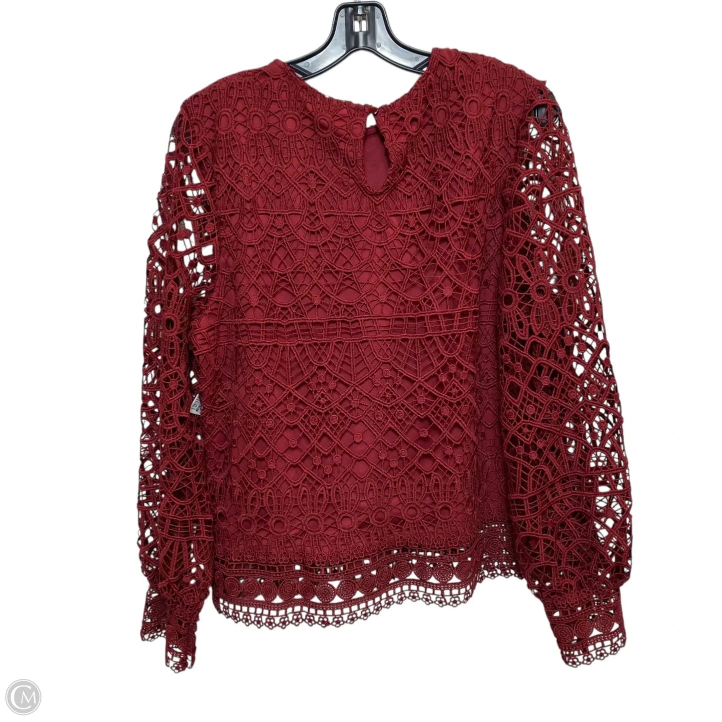 Top Long Sleeve By Ultra Pink In Red, Size: Xl