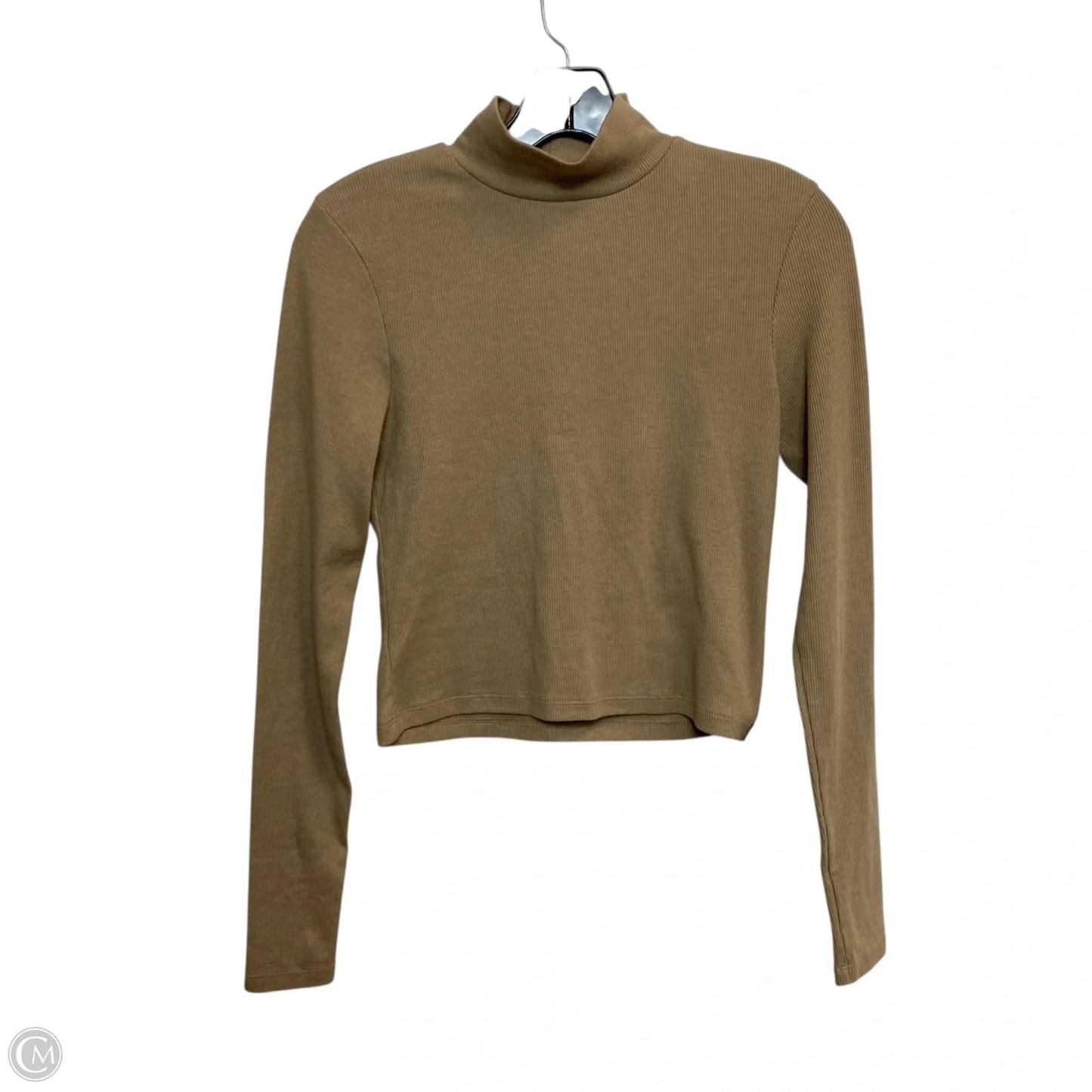 Top Long Sleeve By American Eagle In Tan, Size: M