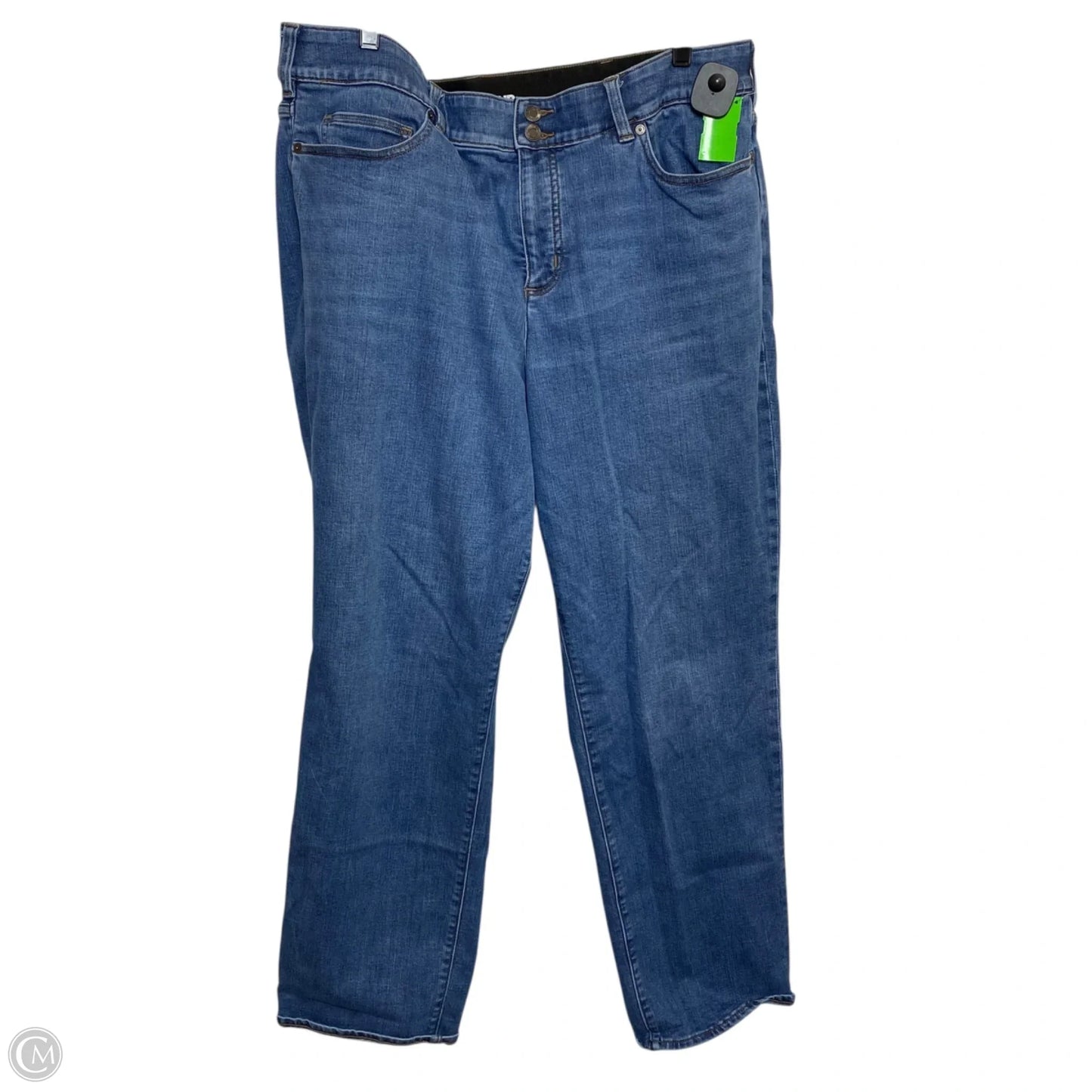 Jeans Straight By Lands End In Blue Denim, Size: 22