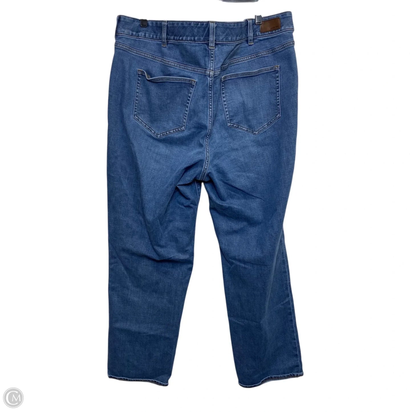 Jeans Straight By Lands End In Blue Denim, Size: 22