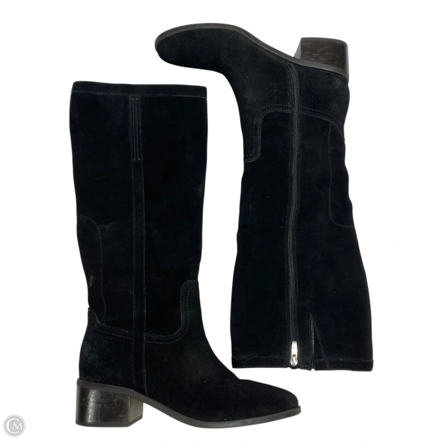 Boots Knee Heels By Marc Fisher In Black, Size: 10