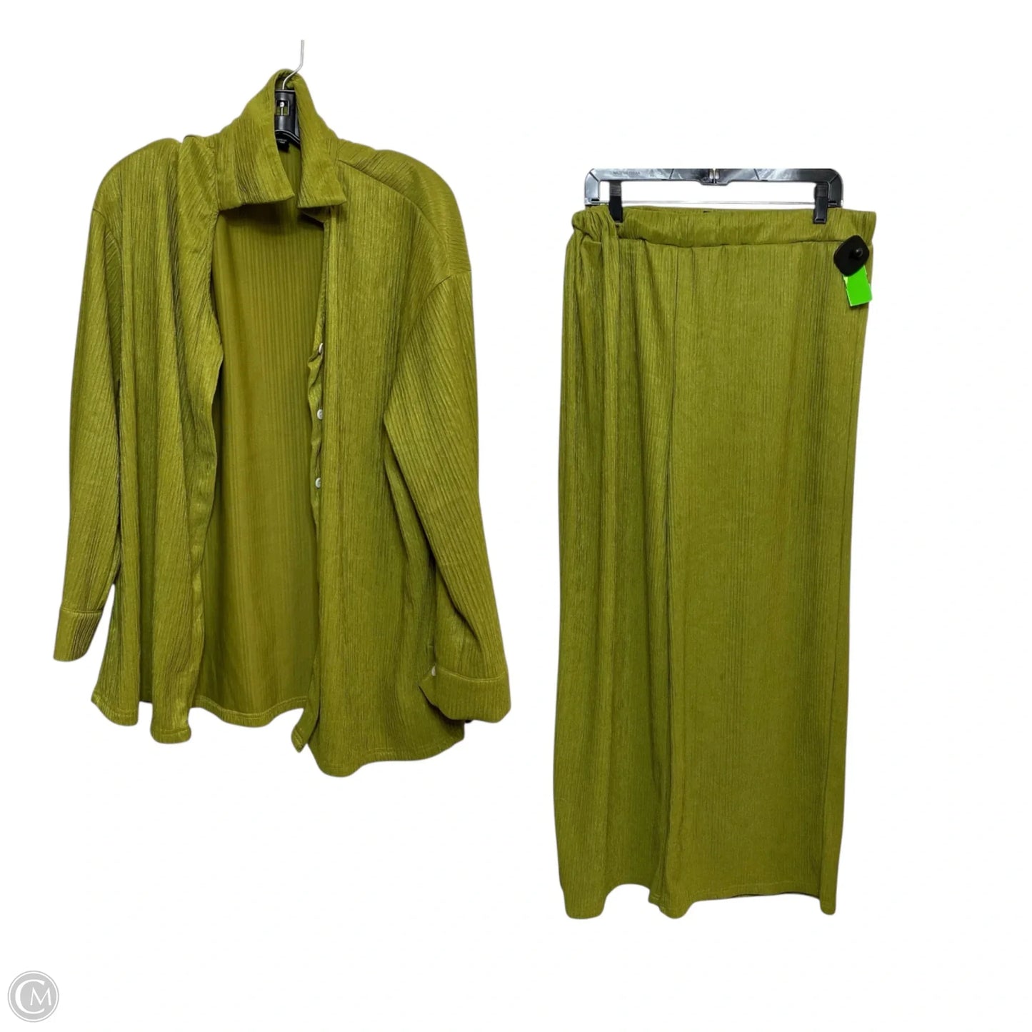 Pants Set 2pc By Shein In Green, Size: 1x