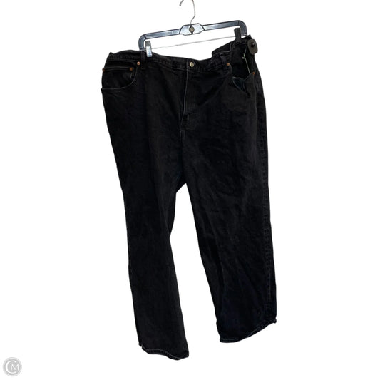 Jeans Straight By Abercrombie And Fitch In Black Denim, Size: 22