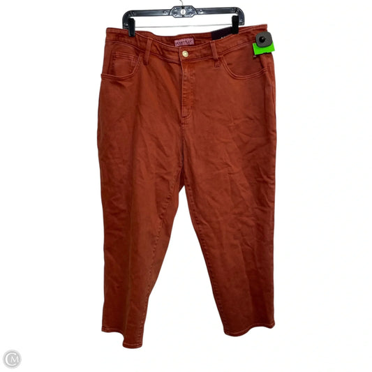 Jeans Skinny By Ava & Viv In Orange Denim, Size: 20