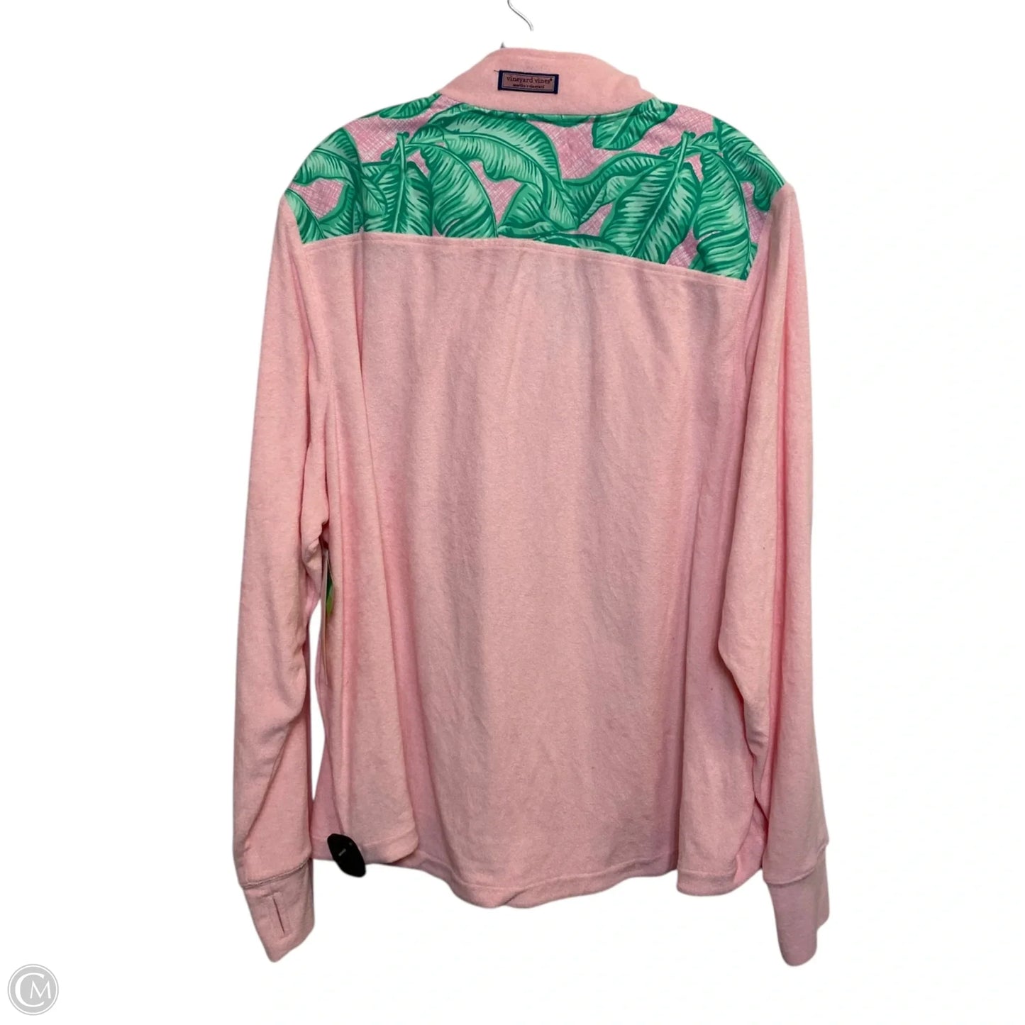 Top Long Sleeve Designer By Vineyard Vines In Green & Pink, Size: 3x