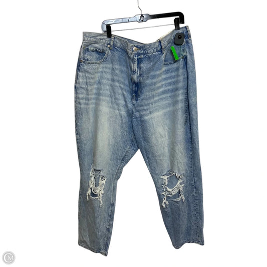 Jeans Straight By American Eagle In Blue Denim, Size: 22