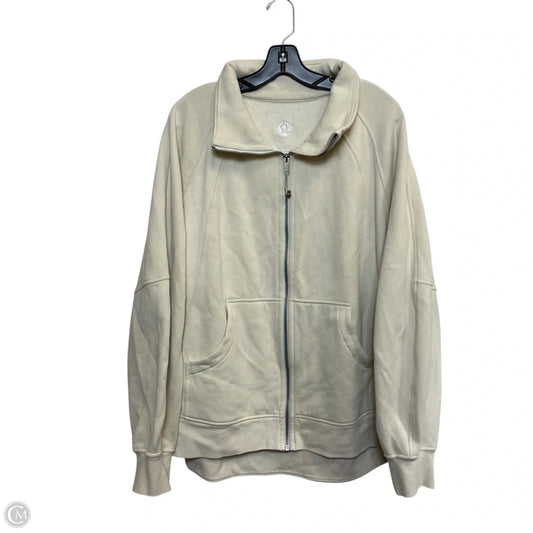 Athletic Jacket By Lululemon In Cream, Size: Xl