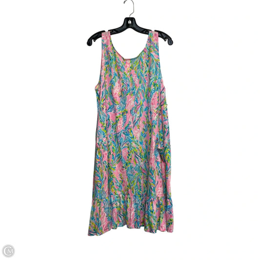 Dress Designer By Lilly Pulitzer In Green & Pink, Size: Xxl