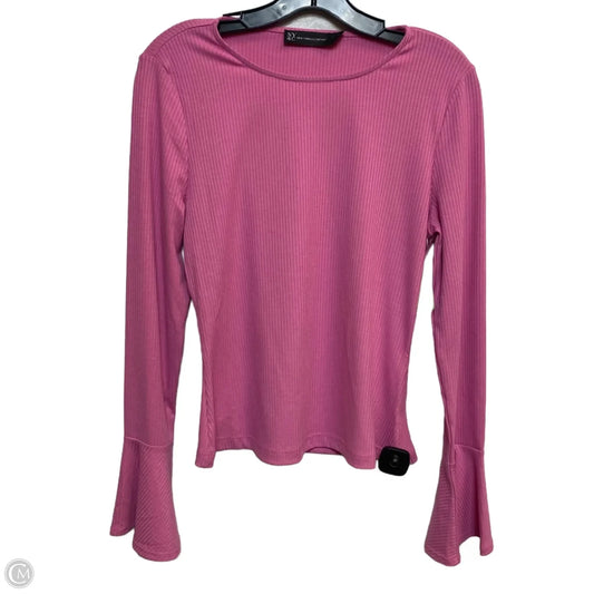 Top Long Sleeve By New York And Co In Pink, Size: M
