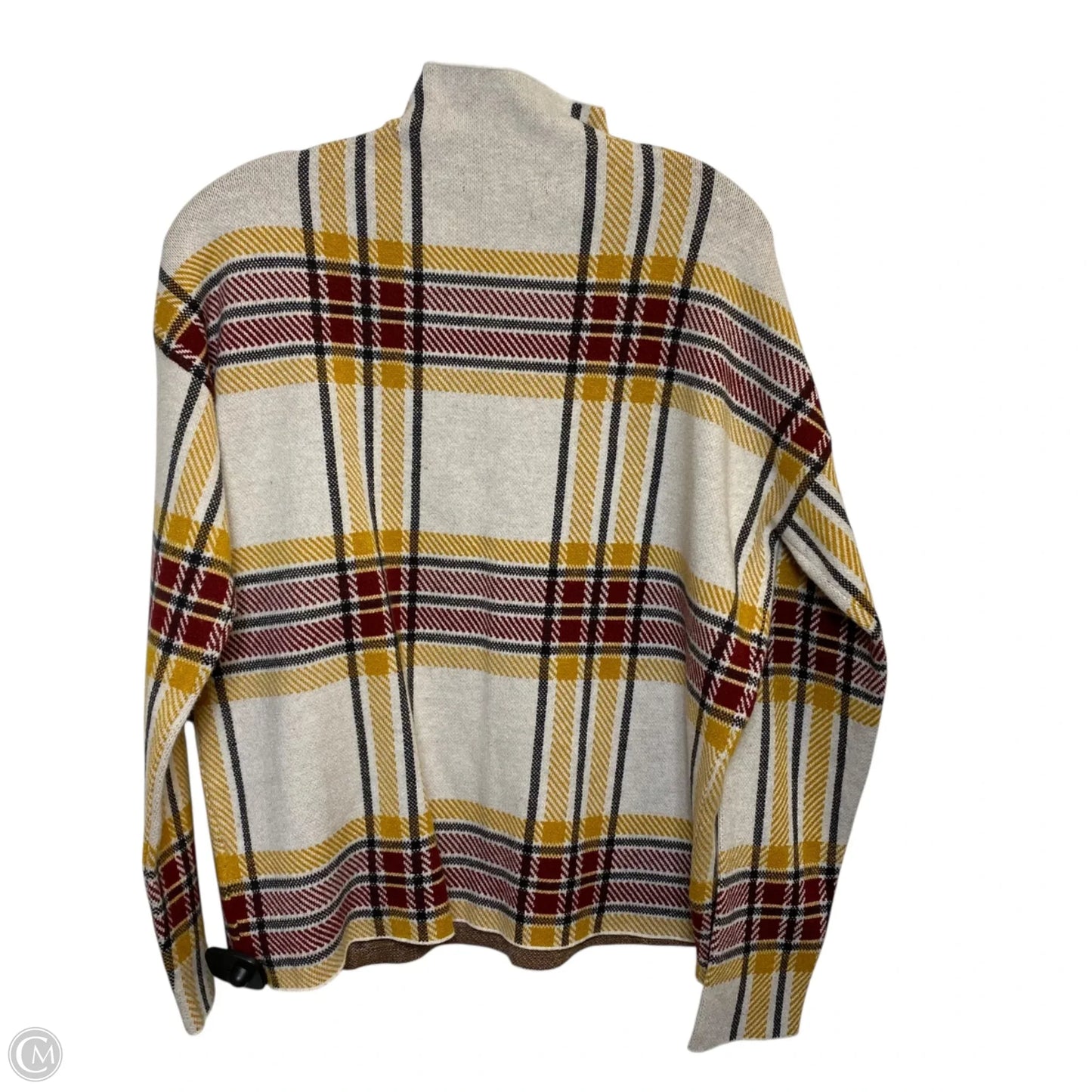 Sweater By Tahari In Cream & Red, Size: L