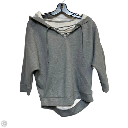 Athletic Top Long Sleeve Hoodie By Avia In Grey, Size: M
