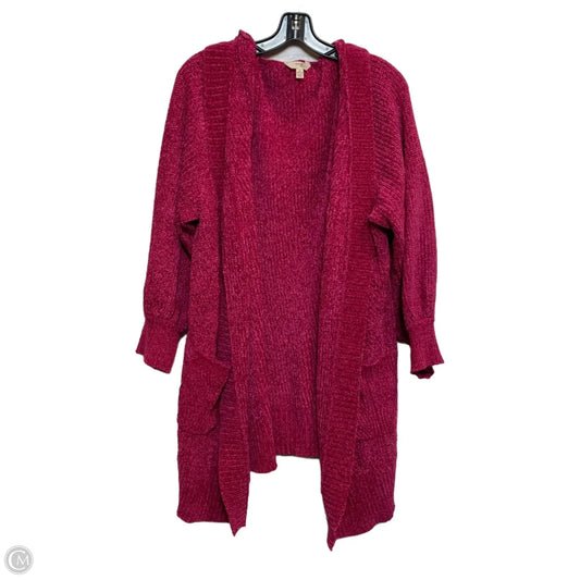 Sweater Cardigan By Terra & Sky In Pink, Size: 3x