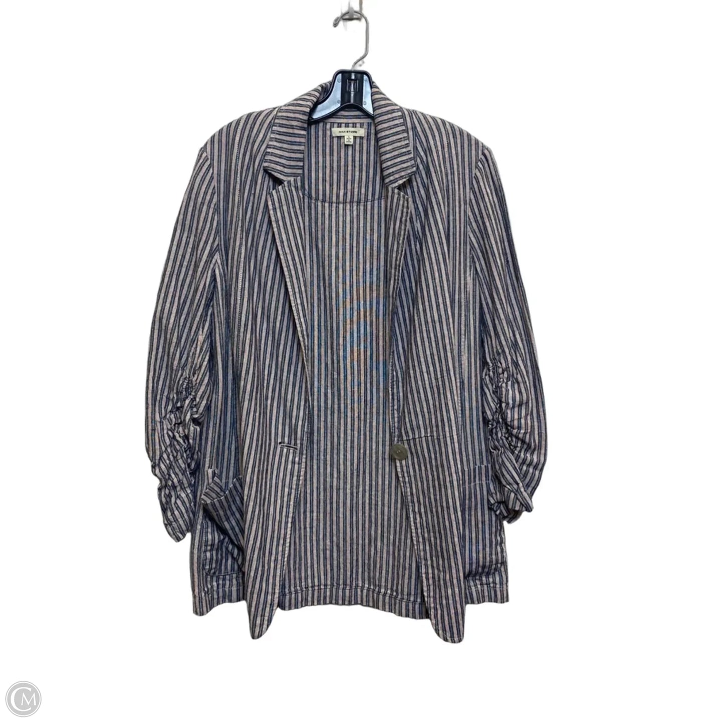 Blazer By Max Studio In Blue & Red, Size: L