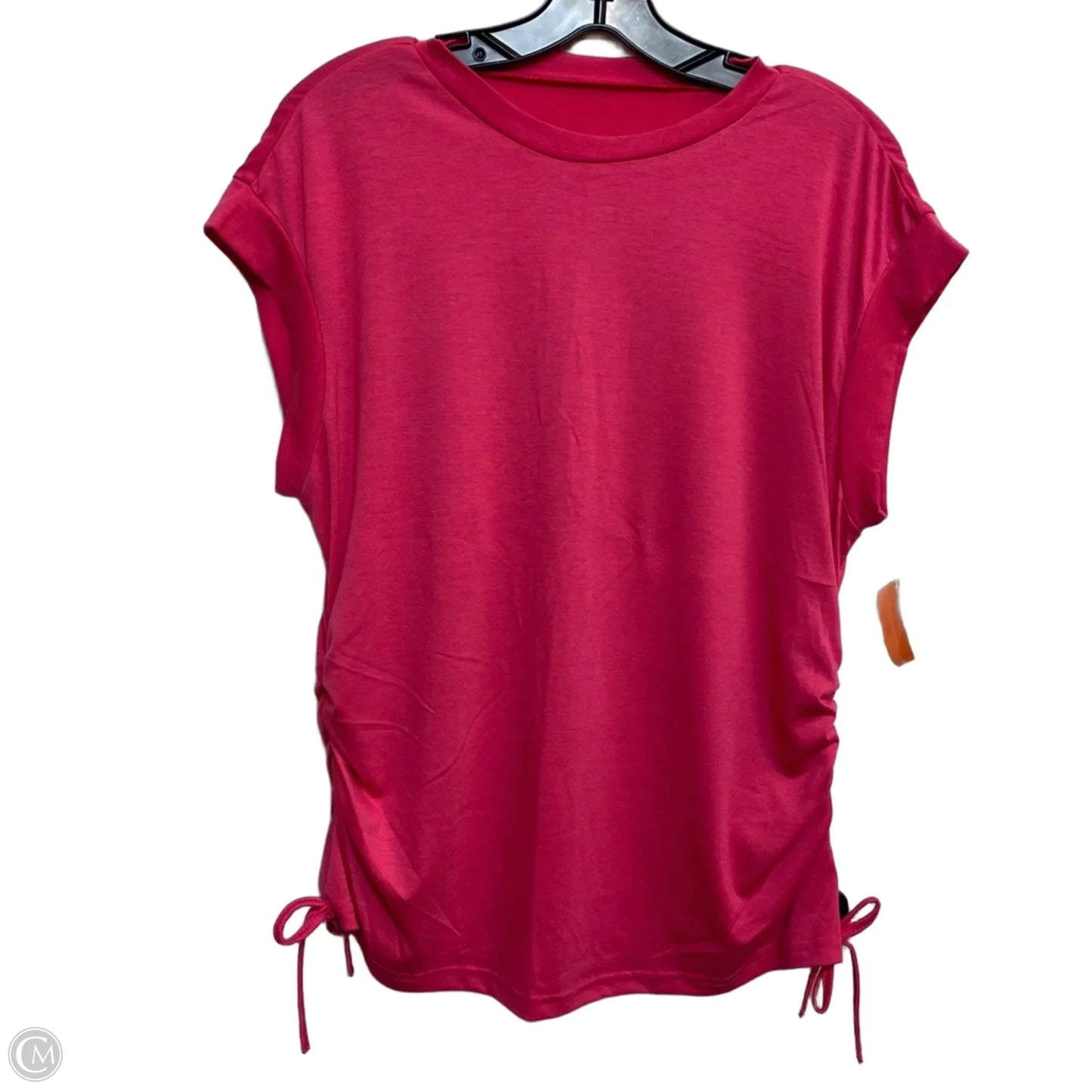 Top Short Sleeve By Shein In Pink, Size: L