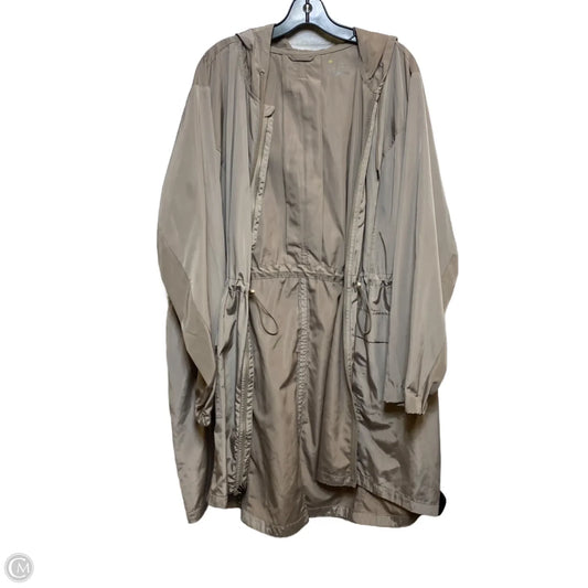 Jacket Windbreaker By Tek Gear In Tan, Size: 3x