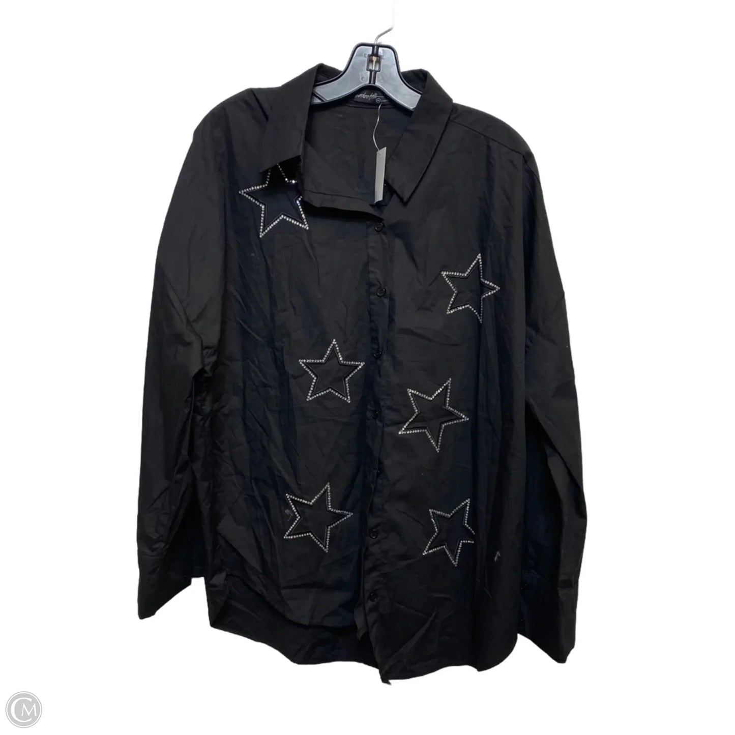 Top Long Sleeve By Versona In Black, Size: Xxl