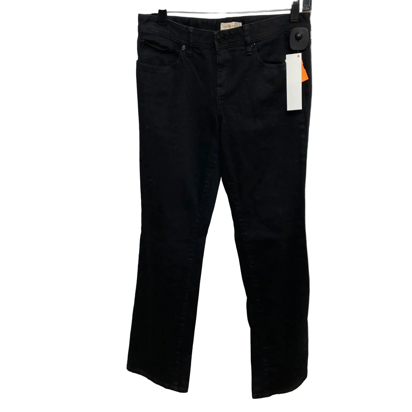 Jeans Designer By Tory Burch In Black Denim, Size: 8