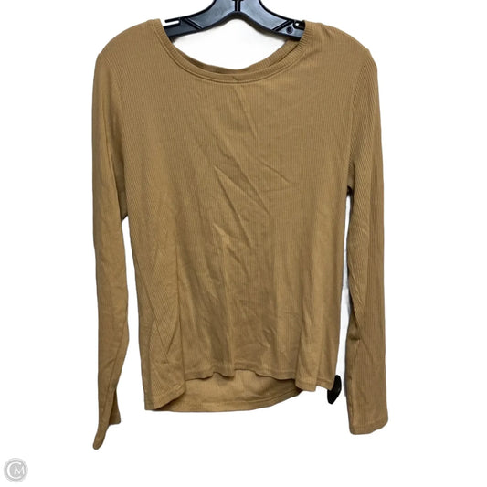 Top Long Sleeve Basic By J. Crew In Tan, Size: Xl
