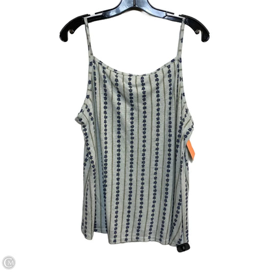 Top Sleeveless By Sonoma In Blue & Green, Size: Xl