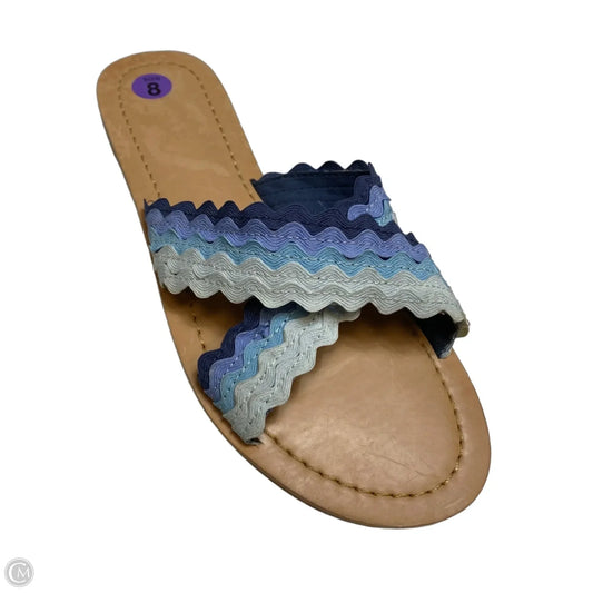 Sandals Flats By Draper James In Blue, Size: 8