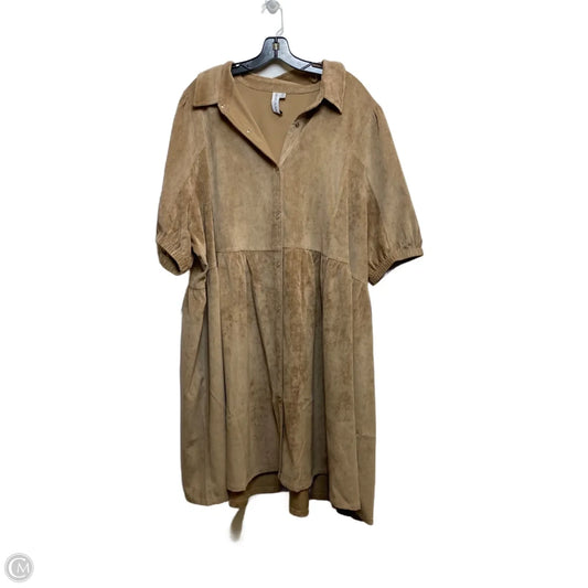 Dress Casual Short By Grace + Karma In Tan, Size: 3x