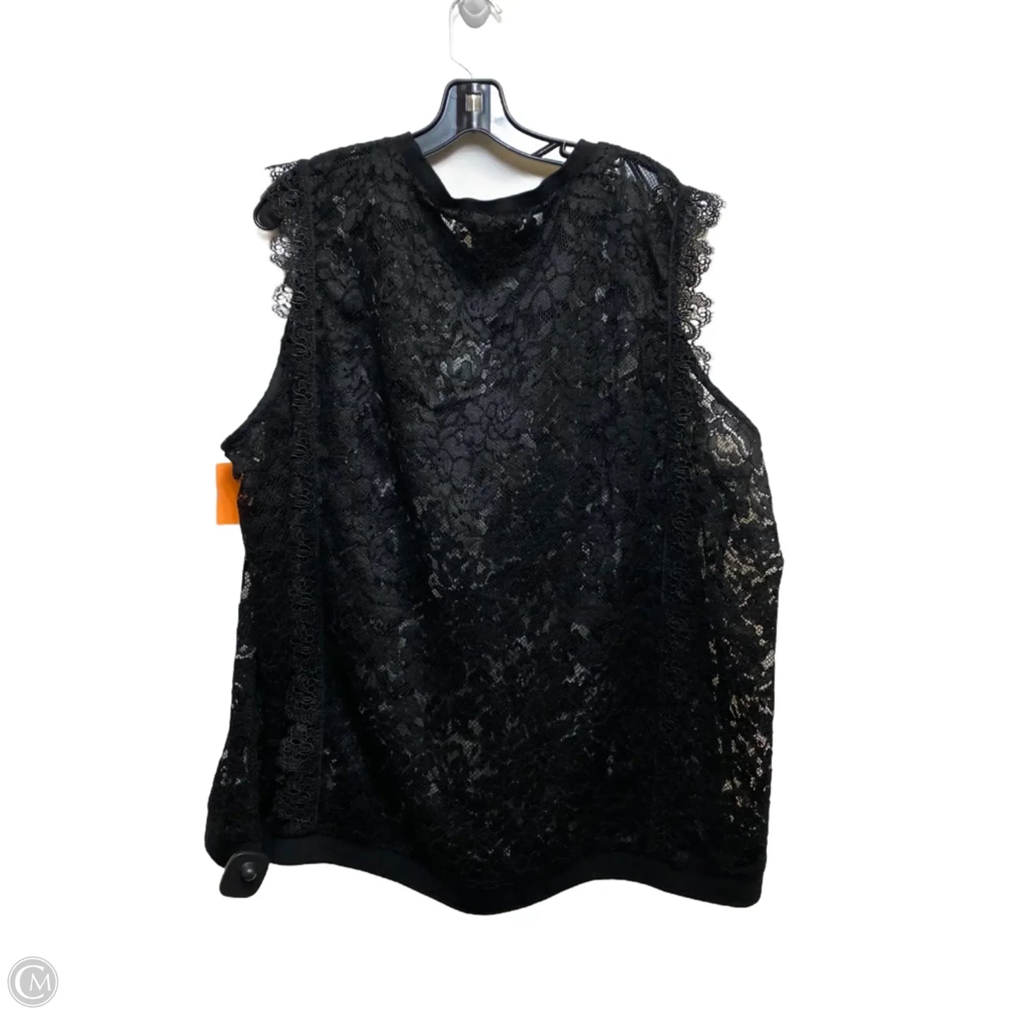 Top Sleeveless By Simply Be In Black, Size: 4x