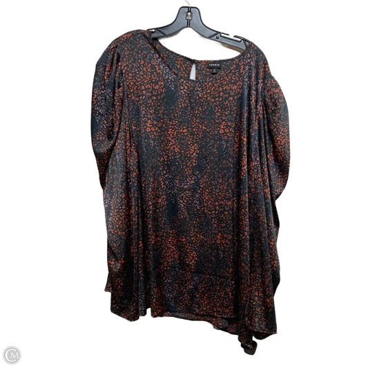 Blouse Long Sleeve By Torrid In Black & Pink, Size: 4x