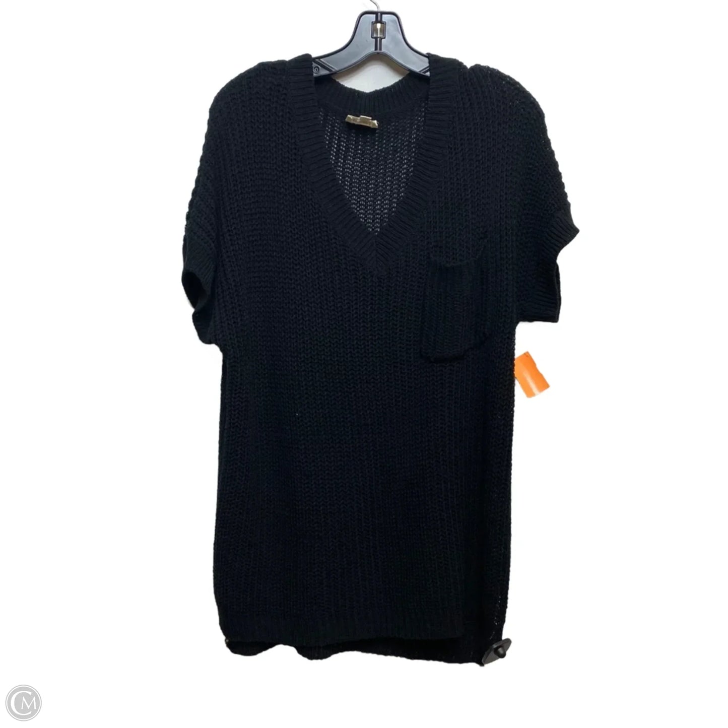 Top Short Sleeve By Bibi In Black, Size: L