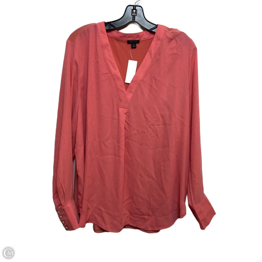 Top Long Sleeve By Ann Taylor In Pink, Size: Xl