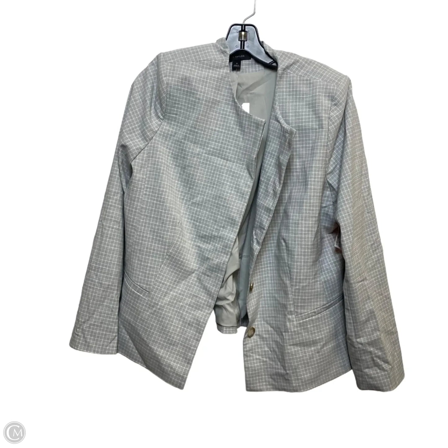 Blazer By Ann Taylor In Grey, Size: 1x