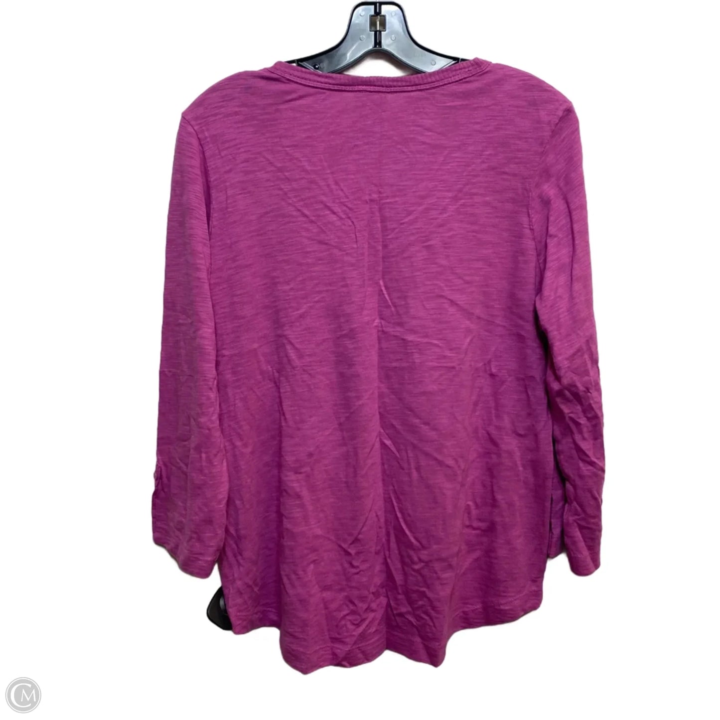 Top 3/4 Sleeve By Chicos In Pink, Size: M