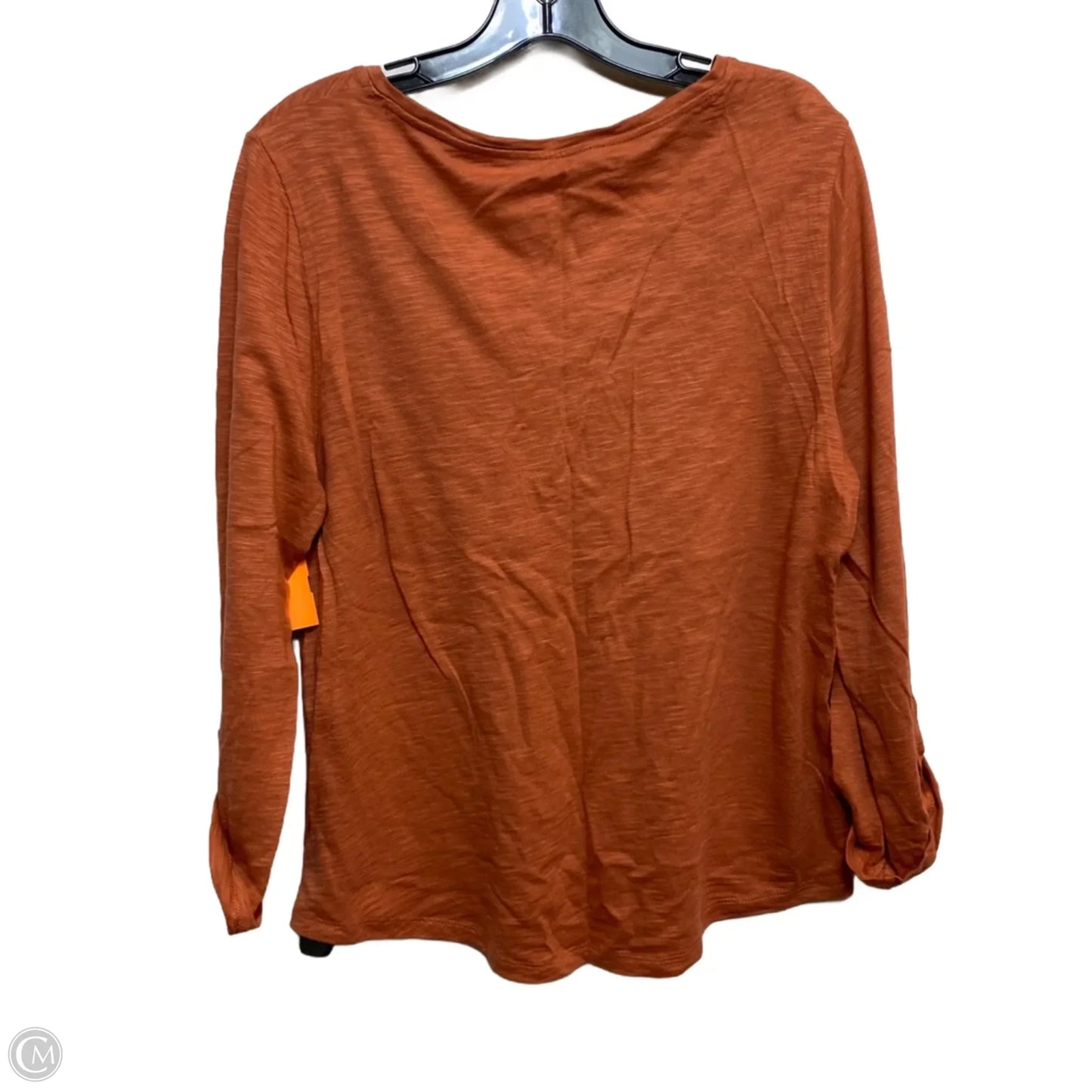 Top 3/4 Sleeve By Chicos In Orange, Size: M