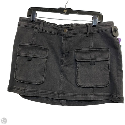 Skirt Mini & Short By Wild Fable In Black Denim, Size: L