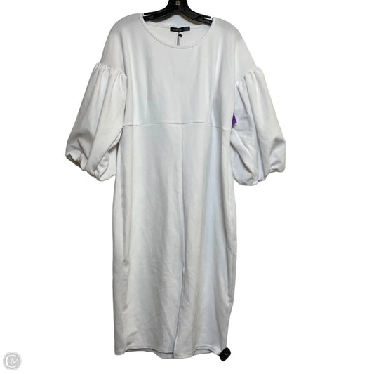 Dress Casual Midi By Boohoo Boutique In White, Size: 3x