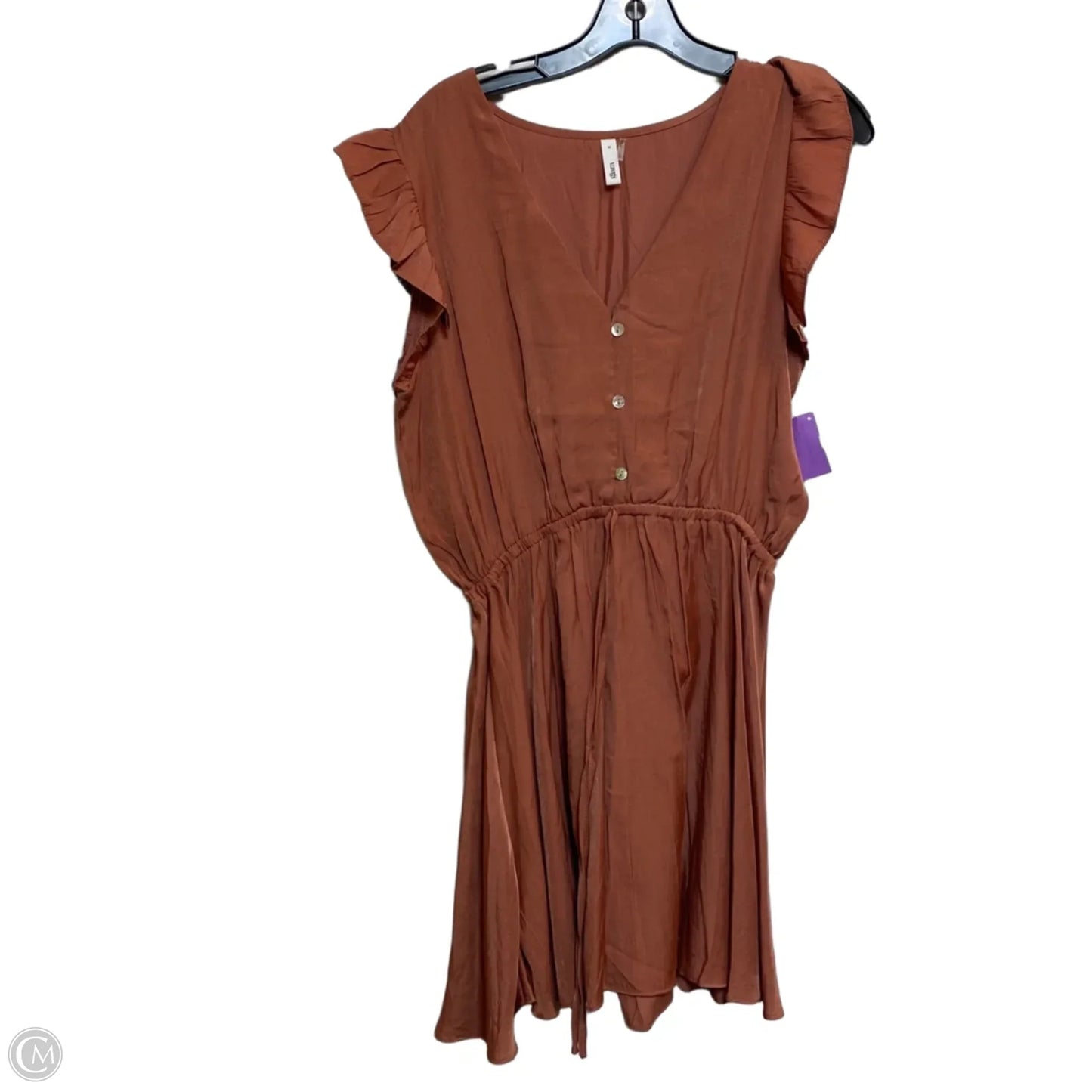 Dress Casual Short By Glam In Brown, Size: M