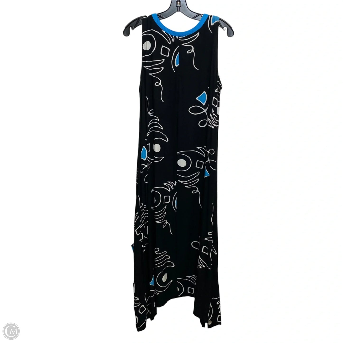 Dress Casual Maxi By Iguana In Black & Blue, Size: L