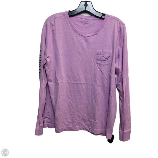 Top Long Sleeve Designer By Vineyard Vines In Purple, Size: L