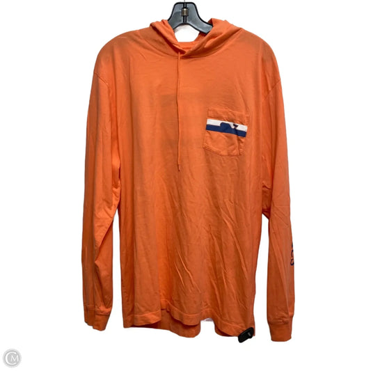 Top Long Sleeve Designer By Vineyard Vines In Orange, Size: L