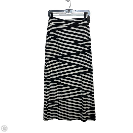 Skirt Maxi By Anthropologie In Black & White, Size: M