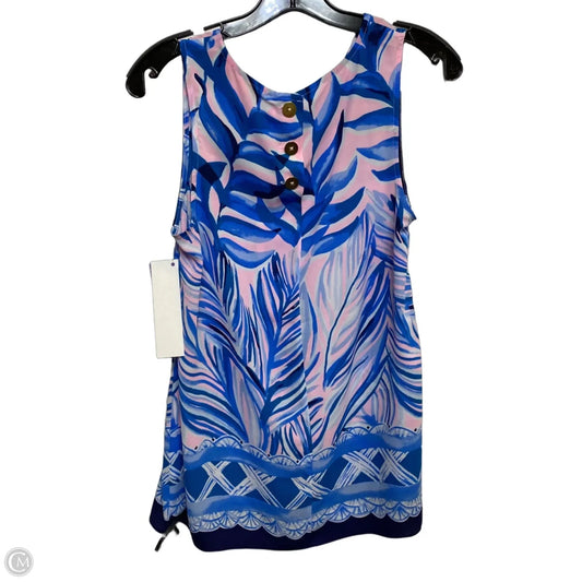 Top Sleeveless Designer By Lilly Pulitzer In Blue & Pink, Size: S