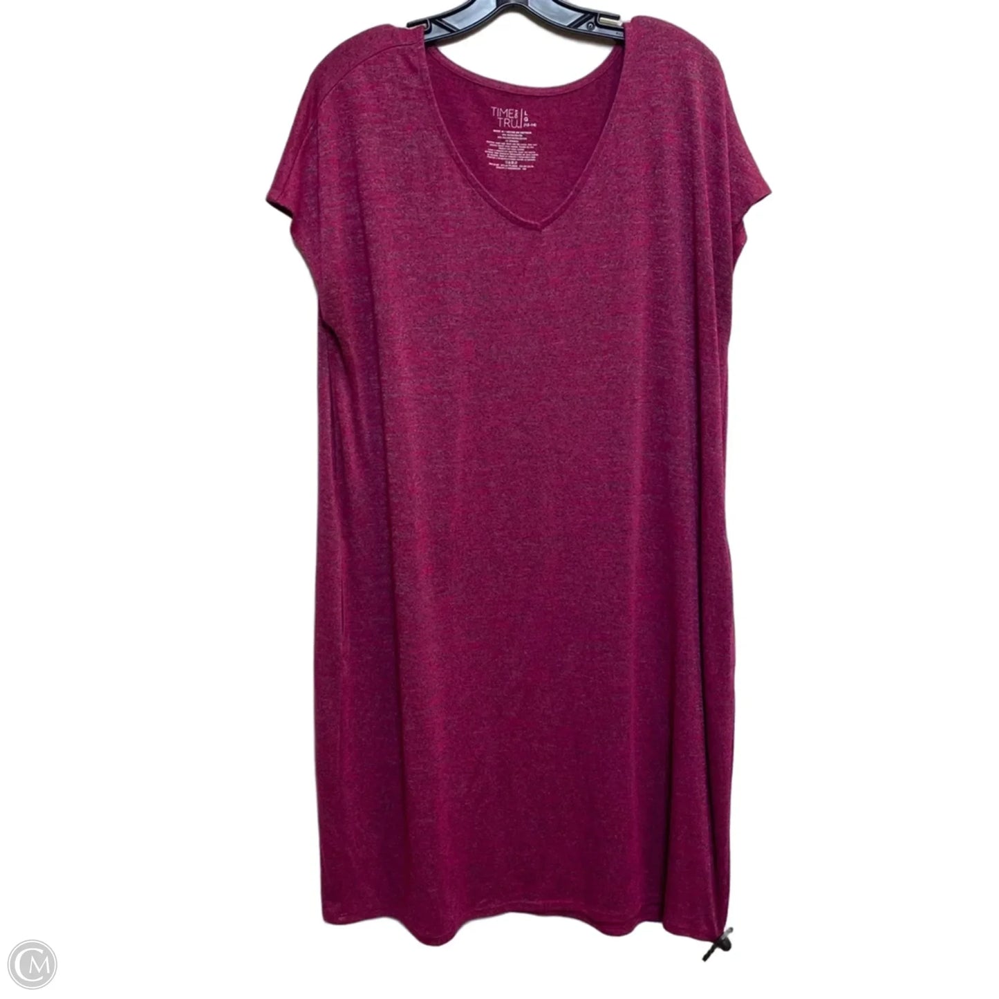 Dress Casual Short By Time And Tru In Pink, Size: L