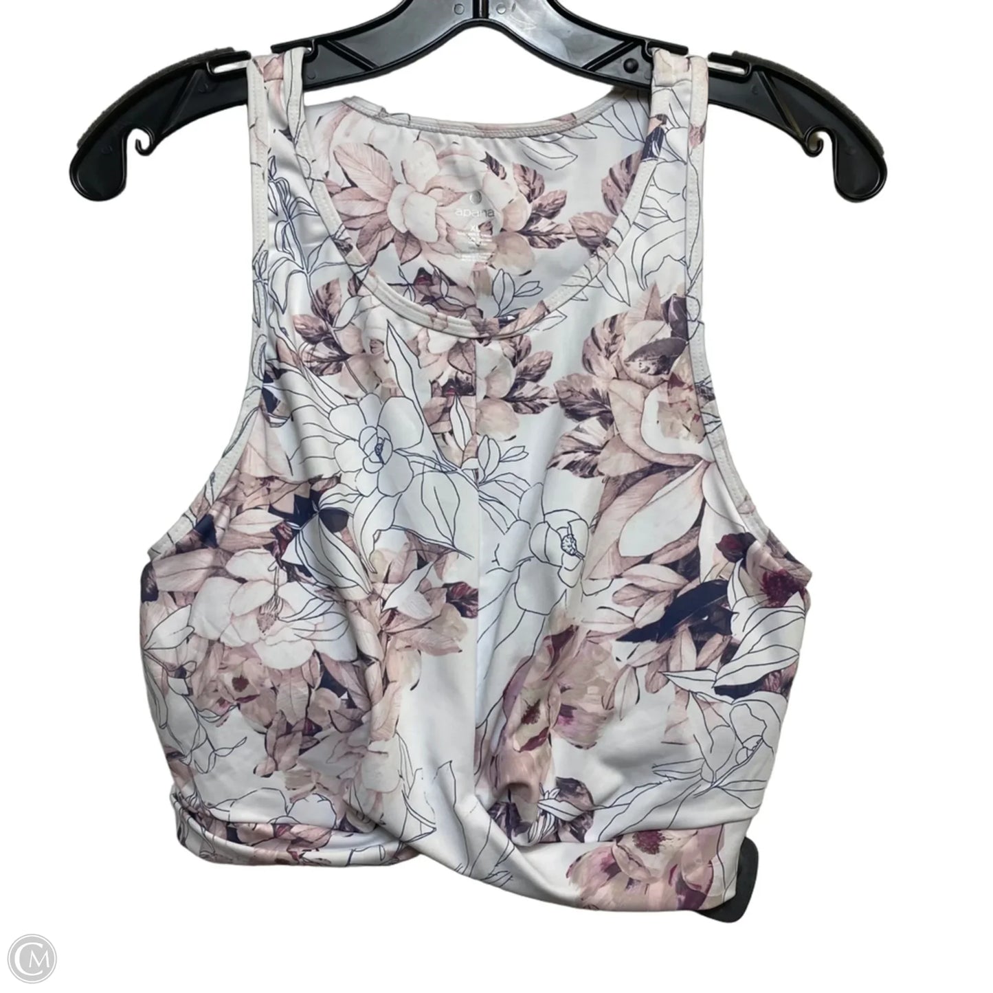 Athletic Bra By Apana In Purple & White, Size: Xl